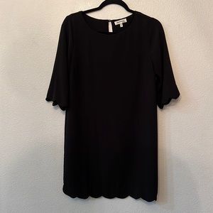 //MONTEAU// Scalloped Little Black Dress